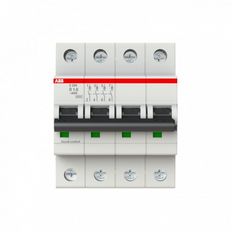 2CDS254001R0971 ABB Int.aut. S204-D1,6 4p 1,6A D 10kA