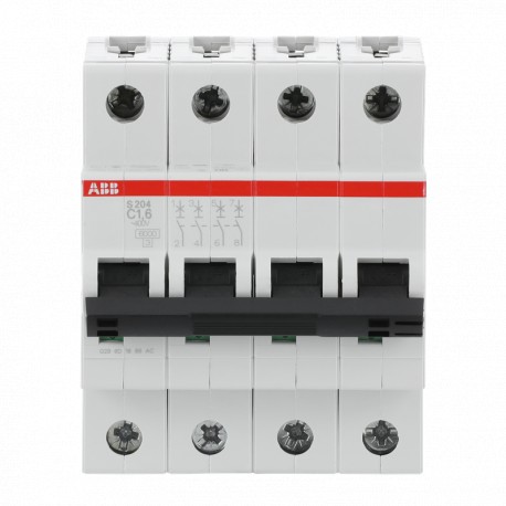 2CDS254001R0974 ABB Int.aut. S204-C1,6 4p 1,6A C 10kA