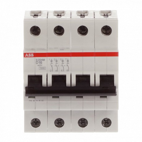 2CDS274001R0161 ABB Int.aut. S204M-D16 4p 16A D 15kA