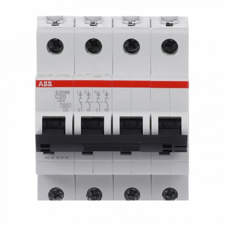 2CDS274001R0204 ABB Int.aut. S204M-C20 4p 20A C 15kA