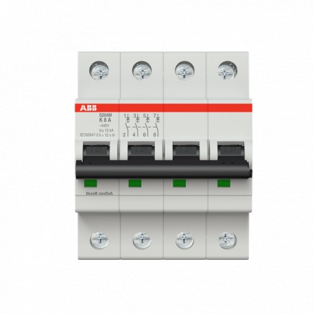 2CDS274001R0407 ABB Int.aut. S204M-K8 4p 8A K 15kA