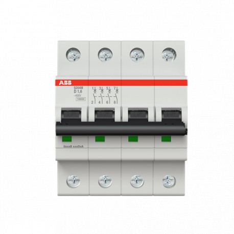 2CDS274001R0971 ABB Int.aut. S204M-D1,6 4p 1,6A D 15kA