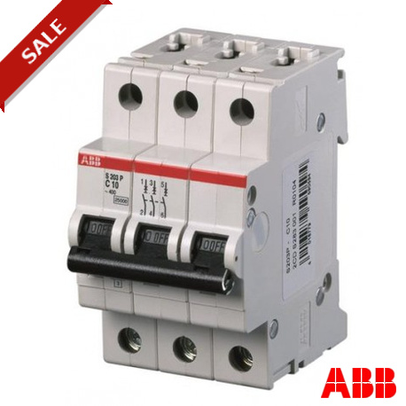 S203P-K0,2 2CDS283001R0087 ABB Miniature Circuit Breaker S200P 3P K 0,2 A