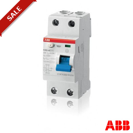 F202AC-25/0,03 2CSF202001R1250 ABB F202 AC-25/0,03 Residual Current Dev.