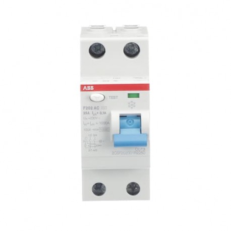2CSF202001R2250 ABB Int.dif.F202AC-25/0,1 2p 25A AC 100mA