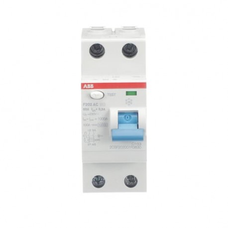 2CSF202001R3630 ABB Int.dif.F202AC-63/0,3 2p 63A AC 300mA