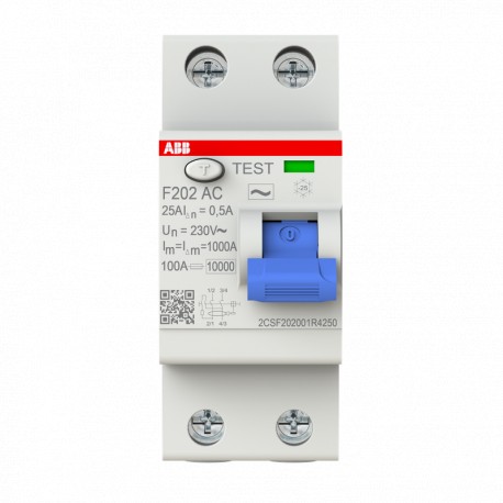 2CSF202001R4250 ABB F202 AC-25 / 0,5 Corrente residua Dev.
