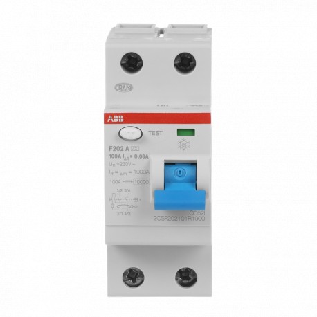 2CSF202101R1900 ABB Int.dif.F202A-100/0,03 2p 100A A 30mA