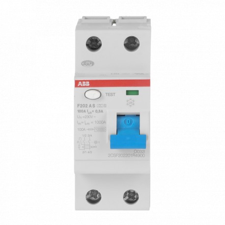 2CSF202201R4900 ABB Int.dif.F202AS-100/0,5 2p 100A A S 500mA