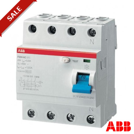 F204AC-80/0,03 2CSF204001R1800 ABB F204 AC-80 / 0.03 courant résiduel Dev.