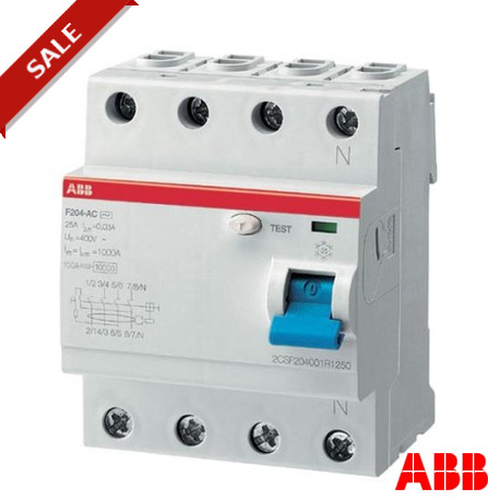 F204AC-100/0,1 2CSF204001R2900 ABB F204 AC-100 / 0,1 остаточного тока Дев.