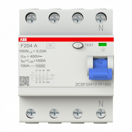2CSF204101R1900 ABB F204 A-100 / 0,03 residua Dev corrente.