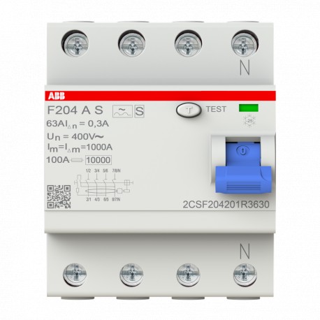 2CSF204201R3630 ABB F204 A S-63 / 0,3 Residual Current Dev.