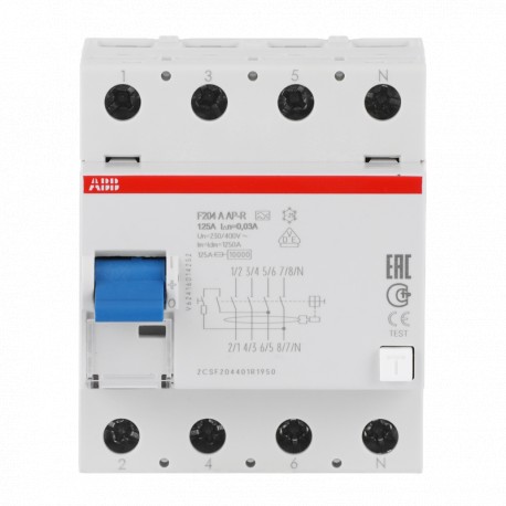 2CSF204401R1950 ABB F204 A-125 / 0,03 AP-R Res. Dev corrente.