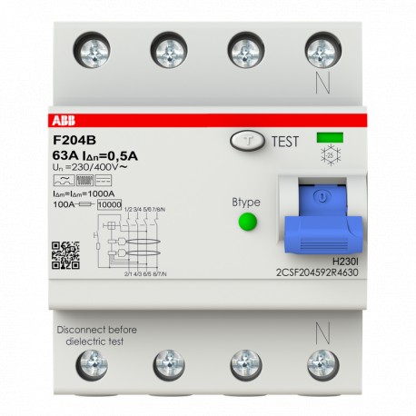 2CSF204592R4630 ABB Int.dif.F204B-63/0,5 4p 63 B 500mA