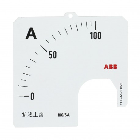 2CSG112189R5011 ABB SCL-A1-100 / 72 della scala A1 per amperometro analogico