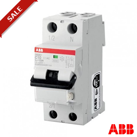 DS201C40AC30 2CSR255040R1404 ABB I.com.DS200 1p+N C 40A AC 10kA 30mA