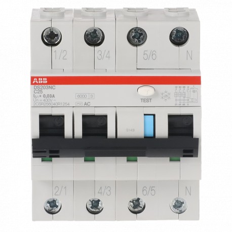 2CSR256040R1254 ABB I.com.DS203NC 3PN C 25A AC 10kA 30