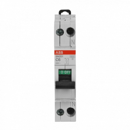 2CSS255101R0064 ABB Int.aut. SN201-C6 1p+N 6A C 6kA