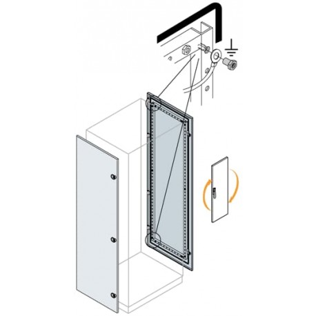 EC1811K ABB IS2 Puerta lat.ciega 1800x1000, RAL7035
