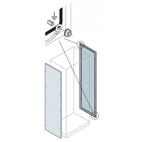 EL1860K ABB IS2 Panel lateral 1800x600, 2ud. RAL7035