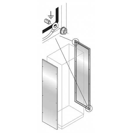 EL1860X ABB 2 PANNELLI lato cieco ACCIAIO 1800x600