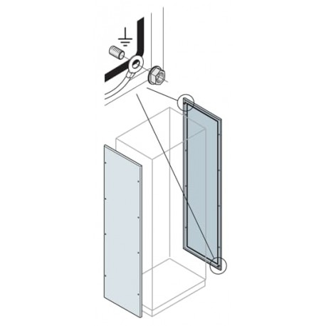 EL1881K ABB SIDE PANEL 1800X800MM (H x B) 7035
