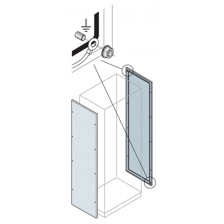 EL2251K ABB SIDE PANEL 2200X500MM (H x B) 7035