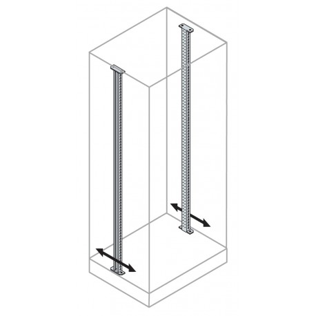 EM2204 ABB N.2 UPRIGHTS FOR FIXED RACK 19" H 2200MM