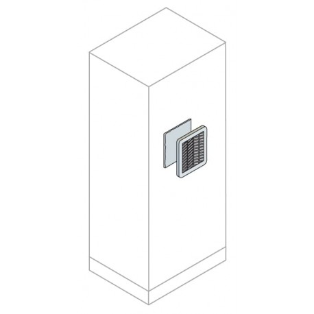EN0150EMCK ABB IS2,Rejilla+filtro 150x150, EMC,RAL7035