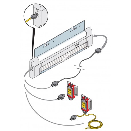 EV1001 ABB IS2 Lámpara led 3,6W, 24Vc.a./c.c. L 342