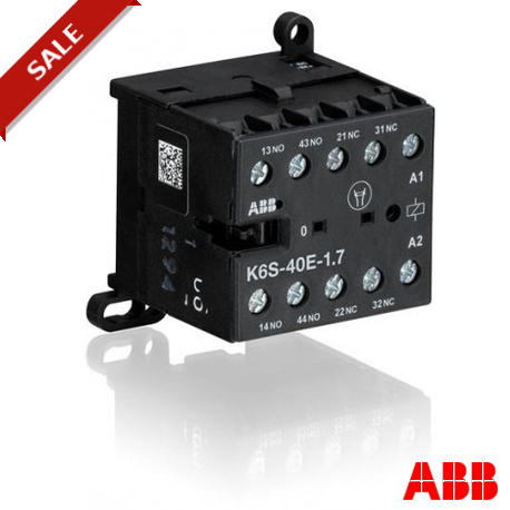 K6S-40-E-1,7 GJH1213001R7401 ABB K6S-40E-1.7-71 Mini Contactor Relay 24VDC, 1.7W