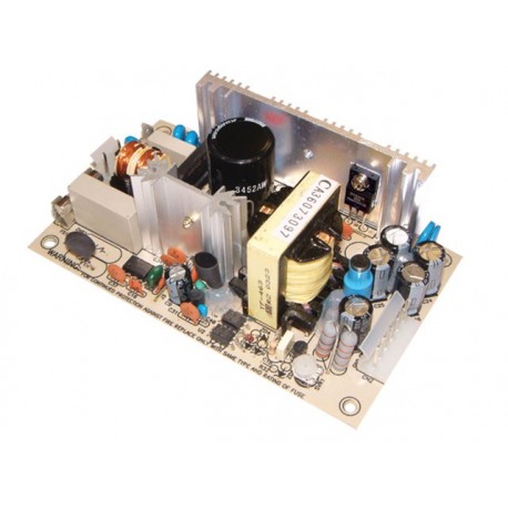 PT-65D MEANWELL Alimentation AC-DC à sortie triple format ouvert, Sortie 5V / 5A +12VDC / 4A +24VDC / 1,3 A