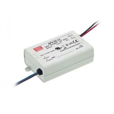 APV-25-36 MEANWELL Driver LED AC-DC uscita singola, Tensione Costante (CV), Uscita 36 / 0.7 A
