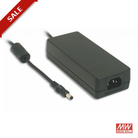 GS90A19-P1M MEANWELL Adaptateur AC-DC de table avec prise entrée IEC320-C14 à 3 broches, Sortie 19VDC / 4.74..