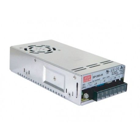 SP-200-48 MEANWELL Alimentation AC-DC fourni d'alimentation avec PFC, Entrée 85-264 VAC, Sortie 48VDC / 4.2 ..