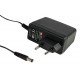 GS15E-6P1J MEANWELL Adaptador de parede, Entrada: 90-264VCA, Saída: 24VCC, 0,62 A. 15W. Ficha da rede europe..