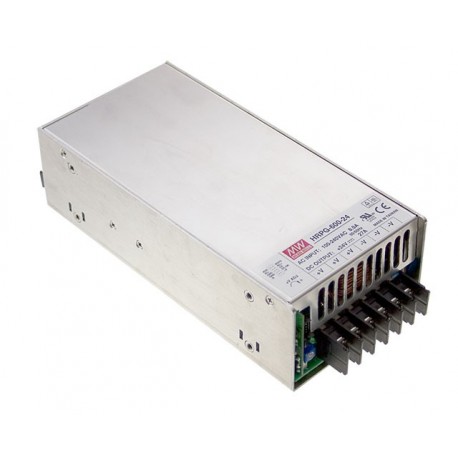 HRPG-600-48 MEANWELL Alimentazione AC-DC chiuso uscita singola, Uscita 48VDC / 13A, ventola di raffreddament..