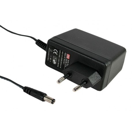 GS15E-3P1J MEANWELL Adattatore AC-DC a parete, Uscita: 12VDC / 1.25 A spina UERO 2 poli