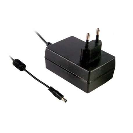 GS36E12-P1J MEANWELL AC-DC Wall mount adaptor, Output 12VDC / 3A, Input European plug