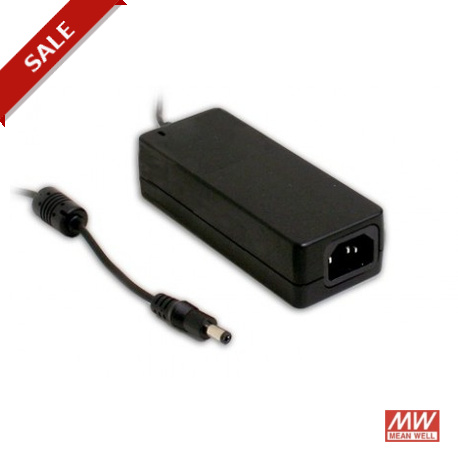 GSM40A18-P1J MEANWELL Adattatore AC-DC tavola, Uscita 18VDC / 2.22 A, AC, 3-poli IEC, EN60601 2xMOPP