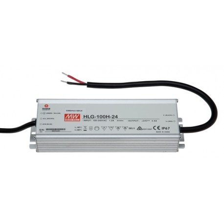 HLG-120H-24 MEANWELL AC-DC Single output LED driver Mix mode (CV+CC) with built-in PFC, Output 24VDC / 5A, I..