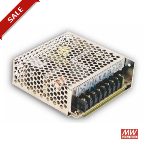RID-50A MEANWELL Netzteil AC/DC mit Zweifachausgang, format geschlossen, Ausgang 5V / 6A +12VDC / 3A-ausgäng..