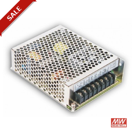 RID-65A MEANWELL Alimentation AC-DC à sortie double, format fermé, Sortie 5VDC / 8A +12VDC / 4A, sorties iso..