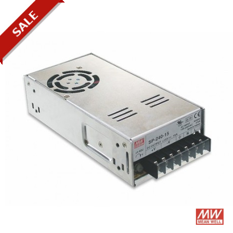 SP-240-7.5 MEANWELL Alimentation AC-DC, format fermé, Sortie 7,5 VDC / 32A, PFC, refroidissement à air forcé
