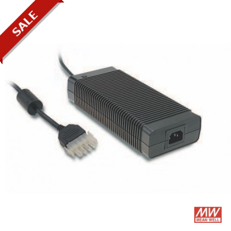 GS280A15-C4P MEANWELL AC-DC Desktop adaptor, Output 15VDC / 16A, Input connector IEC320-C14, Output connecto..