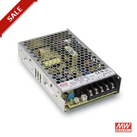 RSP-75-13.5 MEANWELL Alimentazione AC-DC chiuso uscita singola, Uscita 13,5 VDC / 5.6, PFC, convezione liber..