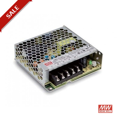 RS-75-3.3 MEANWELL Alimentation AC-DC fermée à sortie unique, Sortie 3.3 VDC / 15A, convection libre d'air