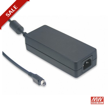 GS120A20-R7B MEANWELL Adaptateur AC-DC de table avec prise entrée IEC320-C14 à 3 broches, Sortie 20VDC / 6A ..