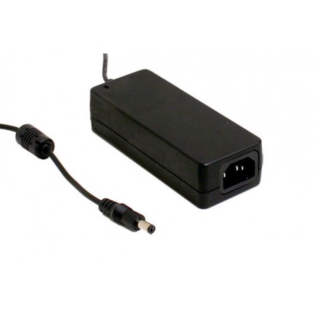 GS40A05-P1J MEANWELL AC-DC адаптер таблицы с розетки вход IEC320-C14 3-контактный, 5V / 5A с разъемом камерт..